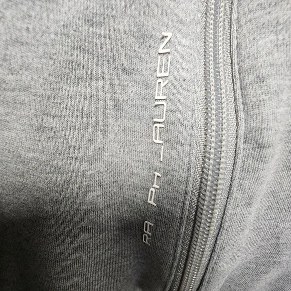 Polo Ralph Lauren Performance Track Jacket Mens 3XLT Grey Full Zip‎ Cotton READ - Picture 4 of 12